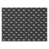 Zwarte en witte moderne kerstbomen tafelkleed (Voorkant (Horizontaal))