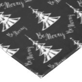 Zwarte en witte moderne kerstbomen tafelkleed (Gekanteld)