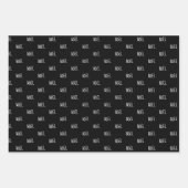 Zwarte en witte moderne Kerstmis Inpakpapier Vel (Voorkant 3)