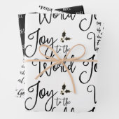 Zwarte en witte moderne Kerstmis Inpakpapier Vel (In situ)