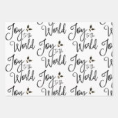 Zwarte en witte moderne Kerstmis Inpakpapier Vel (Voorkant)