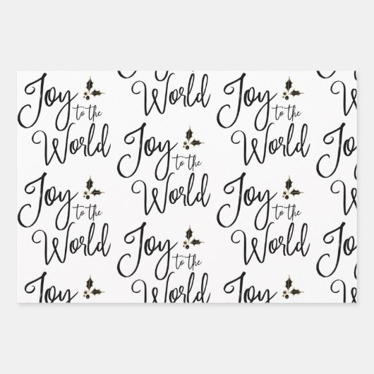 Zwarte en witte moderne Kerstmis Inpakpapier Vel (Voorkant)