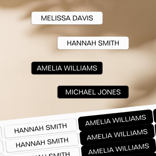 Zwarte en witte moderne Kinder waterdichte labels