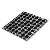 Zwarte en witte moderne kunst Deco Trivet Tegeltje (Zijkant)