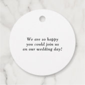 Zwarte en witte moderne legance bruiloft Dank je Bedankjes Labels (Achterkant)