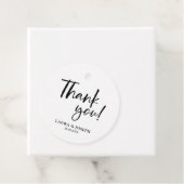 Zwarte en witte moderne legance bruiloft Dank je Bedankjes Labels (In situ)