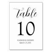 Zwarte en witte moderne legance bruiloft kaart (Achterkant)