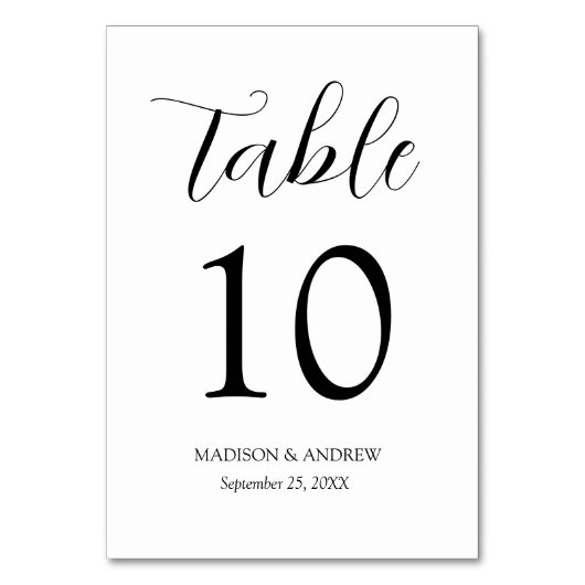 Zwarte en witte moderne legance bruiloft kaart (Voorkant)