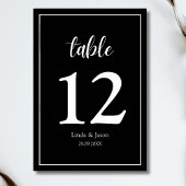 Zwarte en witte moderne legance bruiloft kaart