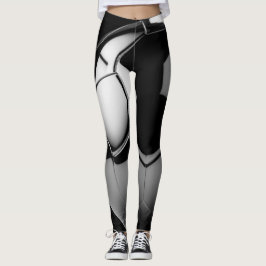 Zwarte en Witte Moderne Leggings