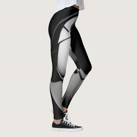 Zwarte en Witte Moderne Leggings (Rechts)