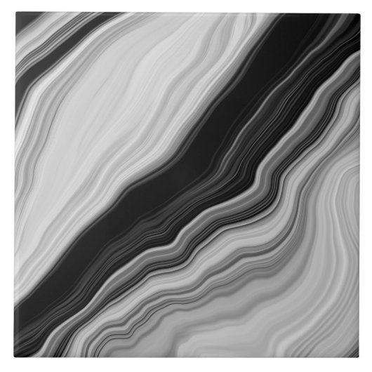 Zwarte en witte, moderne marmer keramische Tegel Tegeltje (Voorkant)