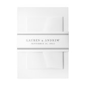 Zwarte en Witte Moderne Minimale Uitnodiging Uitnodigingen Wikkel (Voorkant Voorbeeld)