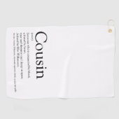 Zwarte en witte moderne neef-definitie golfhanddoek (Horizontaal)