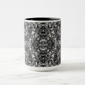 ZWARTE EN WITTE MODERNE ORNAMENTAAL MOK (Midden)