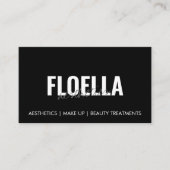 Zwarte en Witte moderne schoonheidsmatige esthetic Visitekaartje (Voorkant)