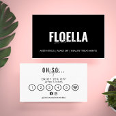 Zwarte en Witte moderne schoonheidsmatige esthetic Visitekaartje