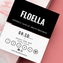 Zwarte en Witte moderne schoonheidsmatige esthetic Visitekaartje