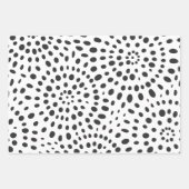 Zwarte en witte moderne Stippen Patronen Inpakpapier Vel (Voorkant 2)
