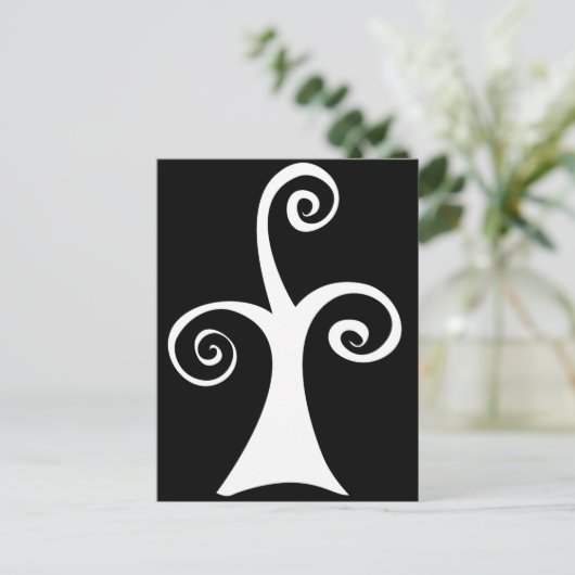 Zwarte en witte moderne structuur briefkaart (Staand voorkant)