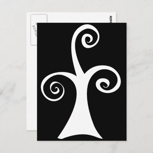 Zwarte en witte moderne structuur briefkaart (Voorkant / Achterkant)