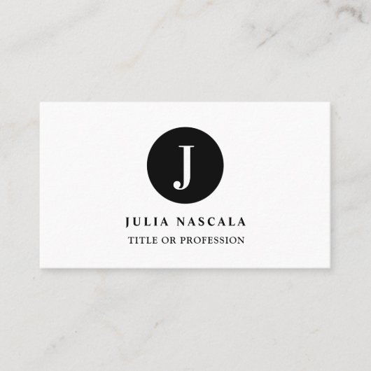 Zwarte en witte moderne Visitekaartjes Sjabloon (Voorkant)