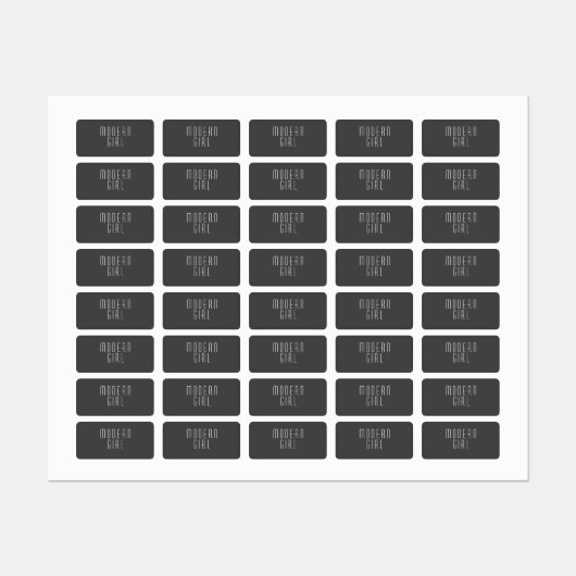 Zwarte en witte moderne waslabels labels (Vel)