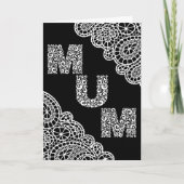 Zwarte en witte Moederdag Kaart (Voorkant)