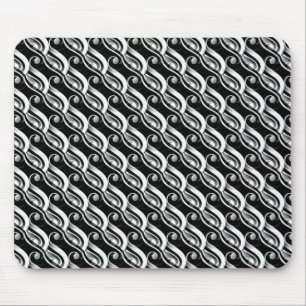 Zwarte en witte, moeiteloze Charm Mousepad Muismat