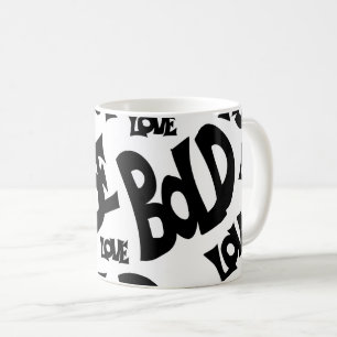 Zwarte en witte Mok Motivatie "Be Bold"