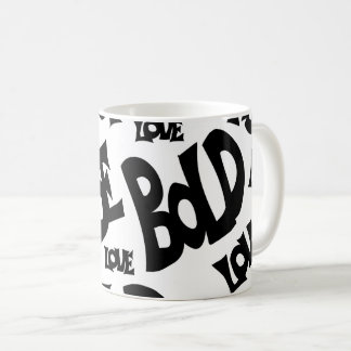 Zwarte en witte Mok Motivatie "Be Bold"