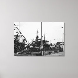 Zwarte en witte monochrome havikkers canvas afdruk