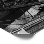 Zwarte en witte monochrome havikkers poster (Hoek)