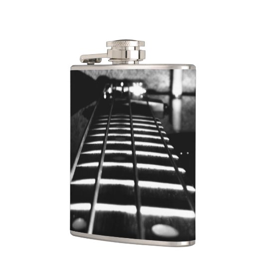 Zwarte en witte monogram Guitar-kolf Heupfles (Links)