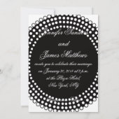 Zwarte en Witte Monogram Names Wedding Invitation Kaart (Achterkant)