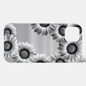Zwarte en witte mooie bloemen Case-Mate iPhone case (Achterkant (horizontaal))