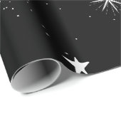 Zwarte en witte moons en sterren cadeaupapier (Rol Hoek)