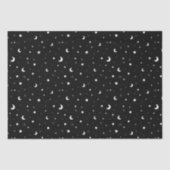 Zwarte en witte moons en sterren tissuepapier (Voorkant)
