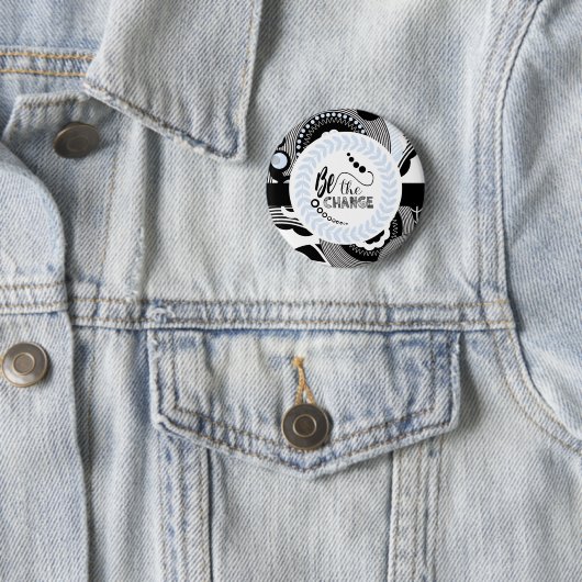 Zwarte en witte Motivatie ronde Button (In situ)