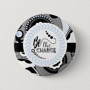 Zwarte en witte Motivatie ronde Button