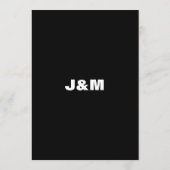 Zwarte en Witte Motorfiets Silhouet Save the Date (Achterkant)