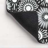 zwarte en witte mousepad muismat (Hoek)