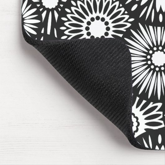 zwarte en witte mousepad muismat (Hoek)