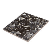 Zwarte en witte mozaïek tegeltje (Zijkant)