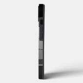 Zwarte en witte mozaïektegels, persoonlijk Monogra Case-Mate iPhone Case (Achterkant / Links)