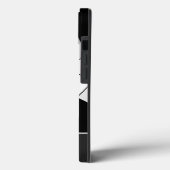 Zwarte en witte mozaïektegels, persoonlijk Monogra Case-Mate iPhone Case (Achterkant / Links)