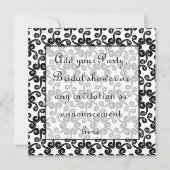 Zwarte en Witte Multifunctionele Uitnodiging (Voorkant)