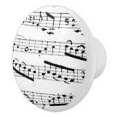 Zwarte en witte muzieknoten keramische knop (Rechts)