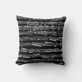Zwarte en witte muzieknoten kussen