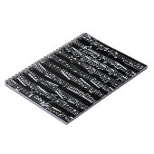 Zwarte en witte muzieknoten notitieboek (Linkerzijde)